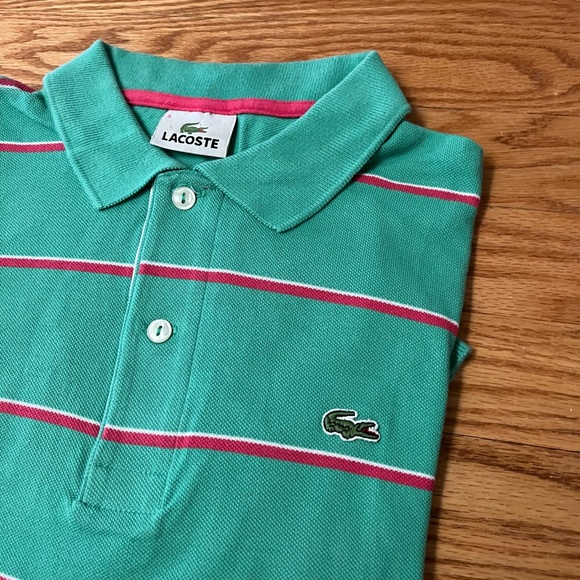 Turquoise Lacoste polo size - 5 - Picture 2 of 3